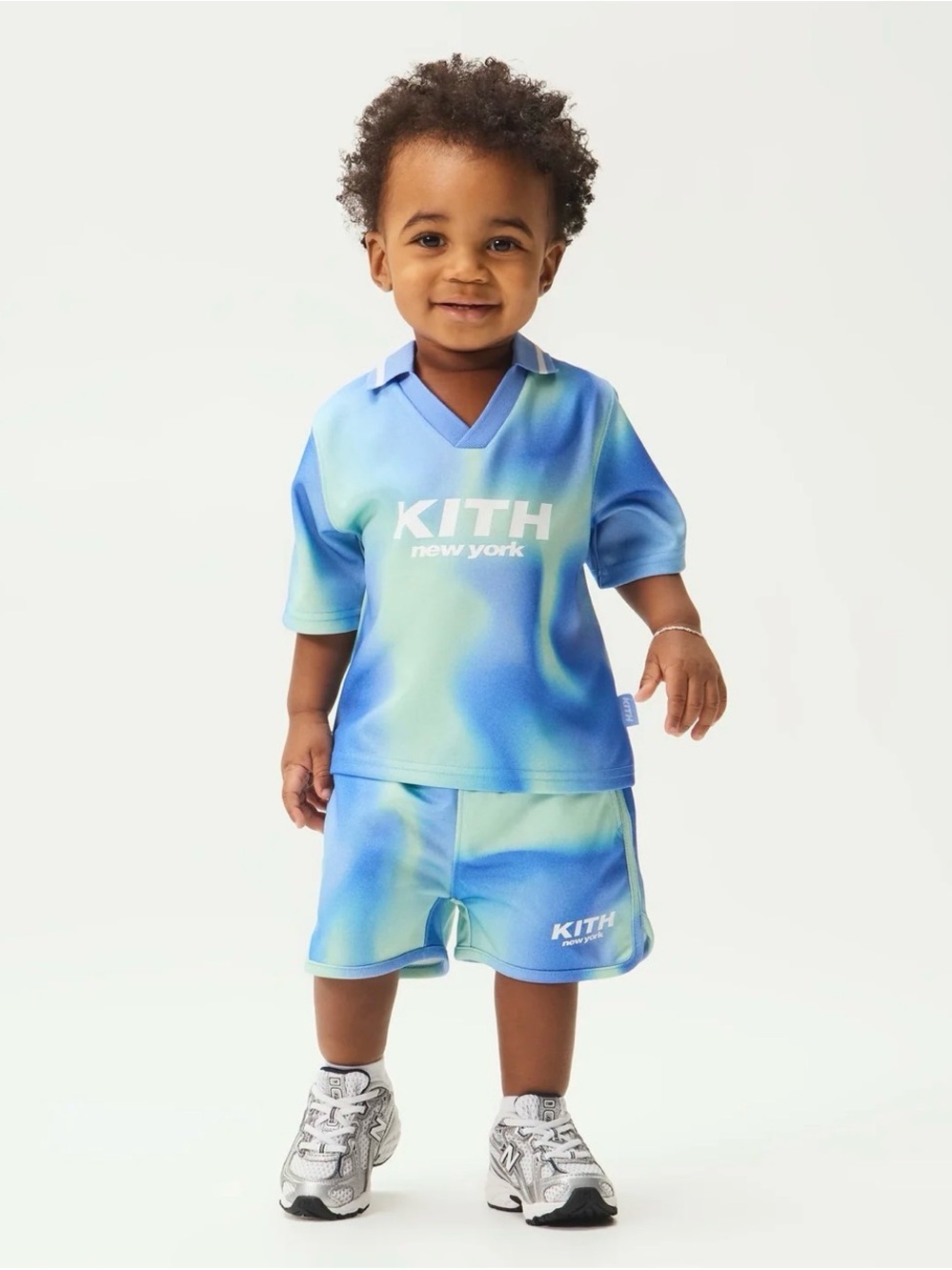 MSRP $105 KITH Kids Baby Fluid Edison Soccer Polo and Jordan Short 3-6 Months
